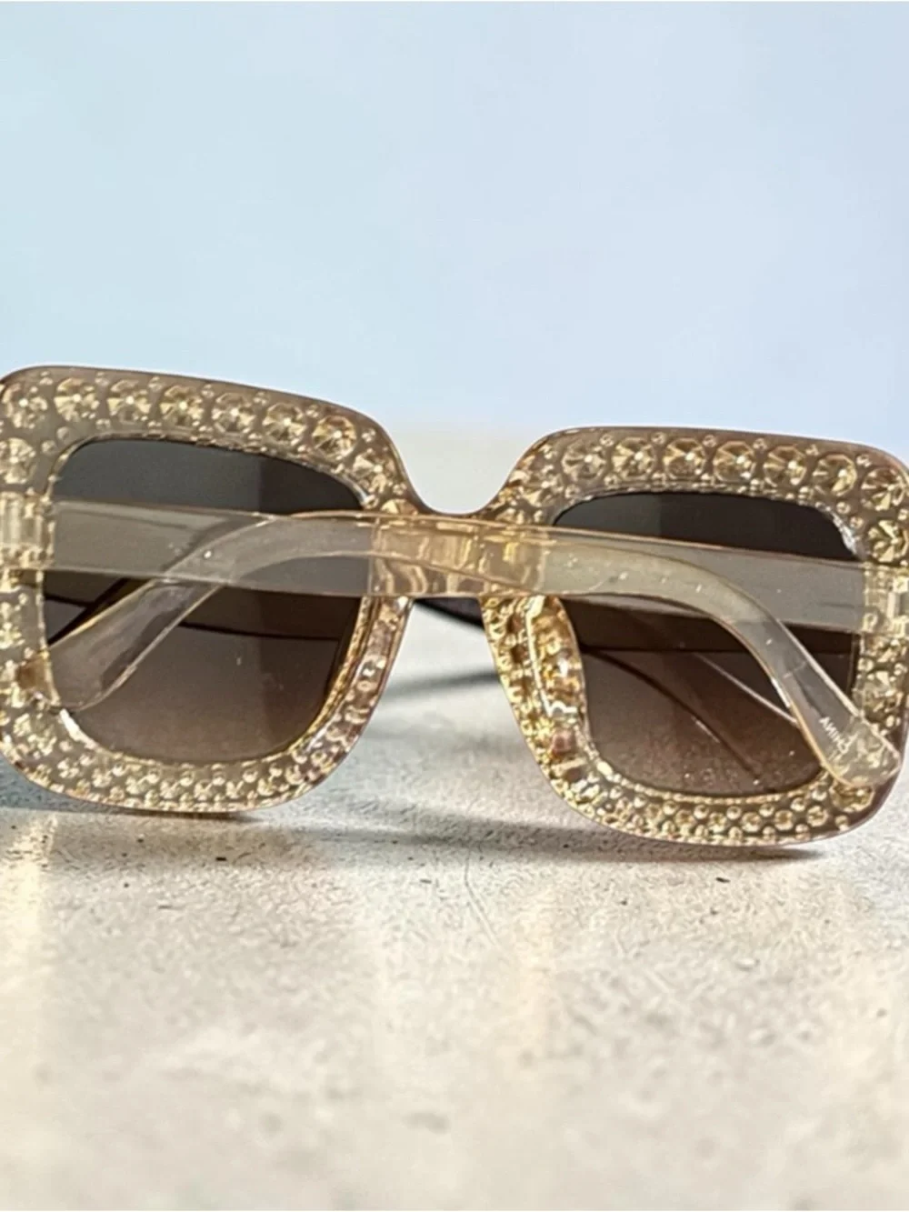 Crystal Square Sunglasses - Women's Black